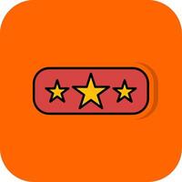 Ranking Filled Orange background Icon vector