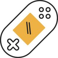 Game Console Skined Filled Icon vector