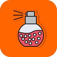 Perfume Filled Orange background Icon vector