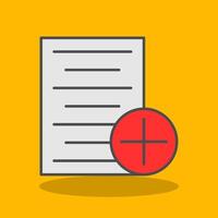 New Document Filled Shadow Icon vector