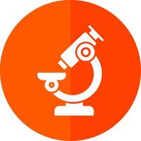 Microscope Glyph Red Circle Icon vector