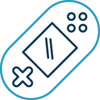 Game Console Line Blue Two Color Icon vector