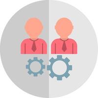 Team Management Flat Scale Icon vector