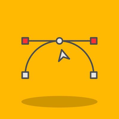 Anchor Point Filled Shadow Icon