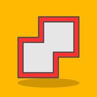 Combine Filled Shadow Icon vector