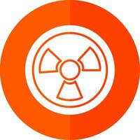 Nuclear Glyph Red Circle Icon vector