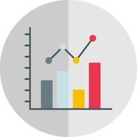 Bar Chart Flat Scale Icon vector