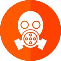 Gas Mask Glyph Red Circle Icon vector