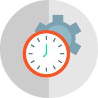 hora administración plano escala icono vector