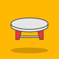 Coffee Table Filled Shadow Icon vector