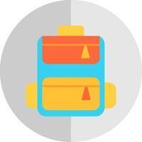 Backpack Flat Scale Icon vector