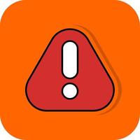 error lleno naranja antecedentes icono vector