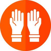 Protective Gloves Glyph Red Circle Icon vector