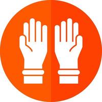 Protective Gloves Glyph Red Circle Icon vector