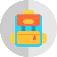 Backpack Flat Scale Icon vector