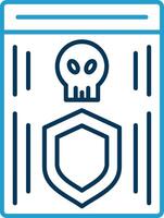 Shield Line Blue Two Color Icon vector