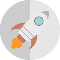 Rocket Flat Scale Icon vector