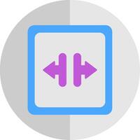Width Flat Scale Icon vector