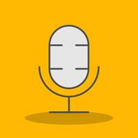 Podcast Filled Shadow Icon vector