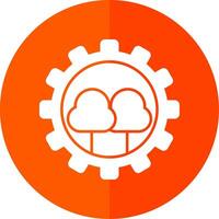 Forest Management Glyph Red Circle Icon vector