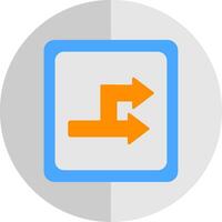 Bidirectional Flat Scale Icon vector