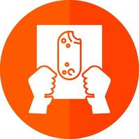 Food Scarcity Glyph Red Circle Icon vector