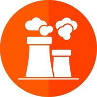 Air Pollution Glyph Red Circle Icon vector