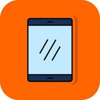 Smartphone Filled Orange background Icon vector