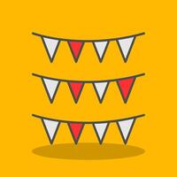 Bunting Filled Shadow Icon vector