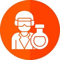 Chemist Glyph Red Circle Icon vector