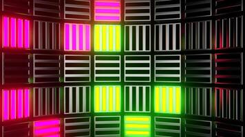 Pink and Light Green Cube Strobes Background VJ Loop video