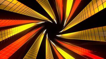 White and Red and Gold Neon Cyberpunk Spiral Tunnel Background VJ Loop video