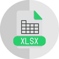 Xlsx Flat Scale Icon vector