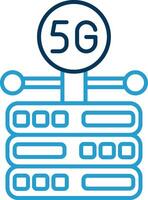 Server Line Blue Two Color Icon vector