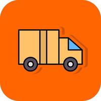 Logistics Filled Orange background Icon vector