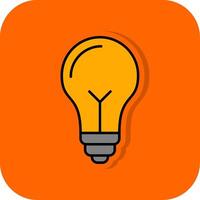 Insight Filled Orange background Icon vector