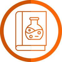 Book Line Orange Circle Icon vector