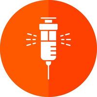 Syringe Glyph Red Circle Icon vector