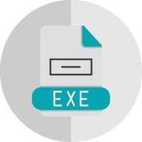 Exe Flat Scale Icon vector