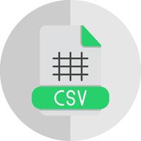 csv plano escala icono vector