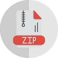 Zip Flat Scale Icon vector