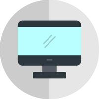 Monitor Flat Scale Icon vector