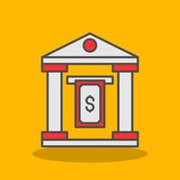 Cash Withdraw Filled Shadow Icon vector