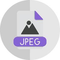 Jpeg Flat Scale Icon vector