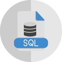 Sql Flat Scale Icon vector