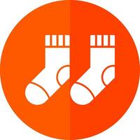 Socks Glyph Red Circle Icon vector