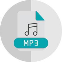 Mp3 Flat Scale Icon vector