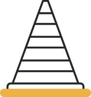 Cone Skined Filled Icon vector