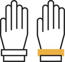 Glove Skined Filled Icon vector