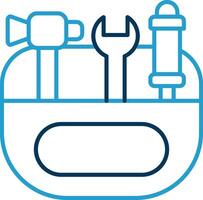 Toolkit Line Blue Two Color Icon vector